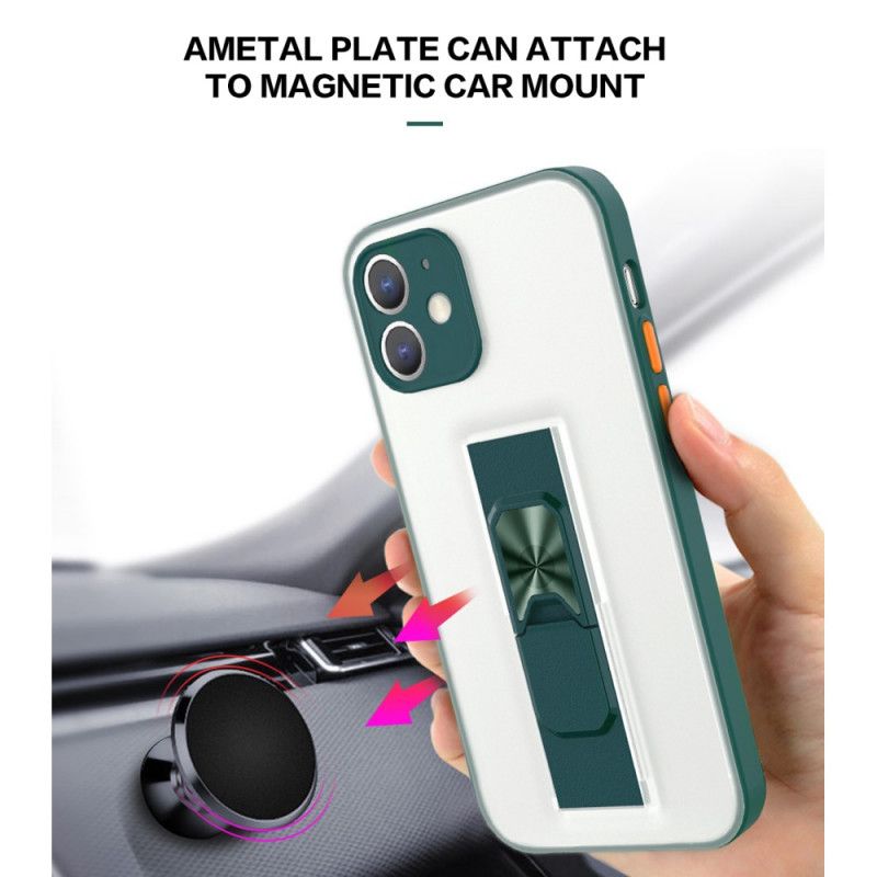 Hoesje voor iPhone 12 Mini Rood Zwart Verticale En Horizontale Verwijderbare Steun