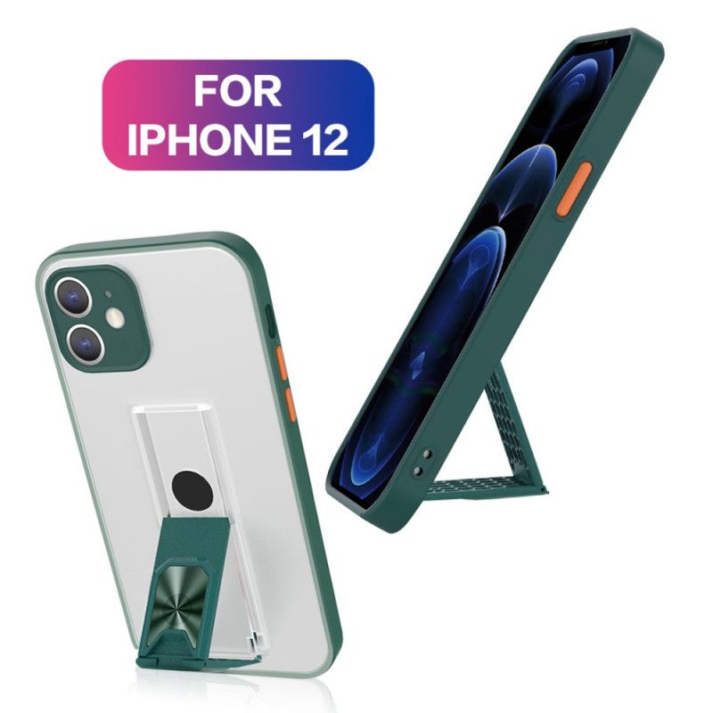 Hoesje voor iPhone 12 Mini Rood Zwart Verticale En Horizontale Verwijderbare Steun