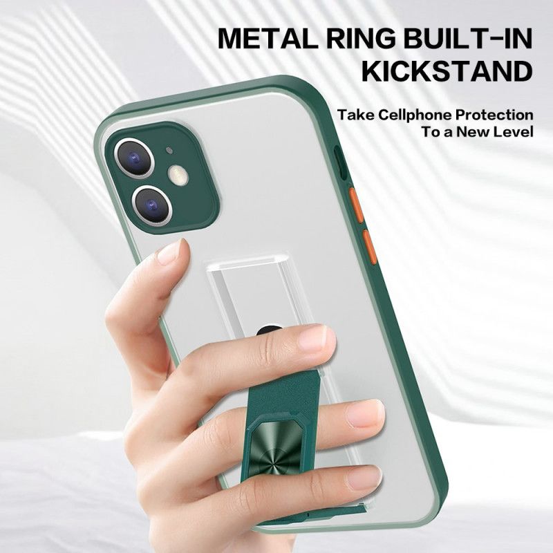 Hoesje voor iPhone 12 Mini Rood Zwart Verticale En Horizontale Verwijderbare Steun