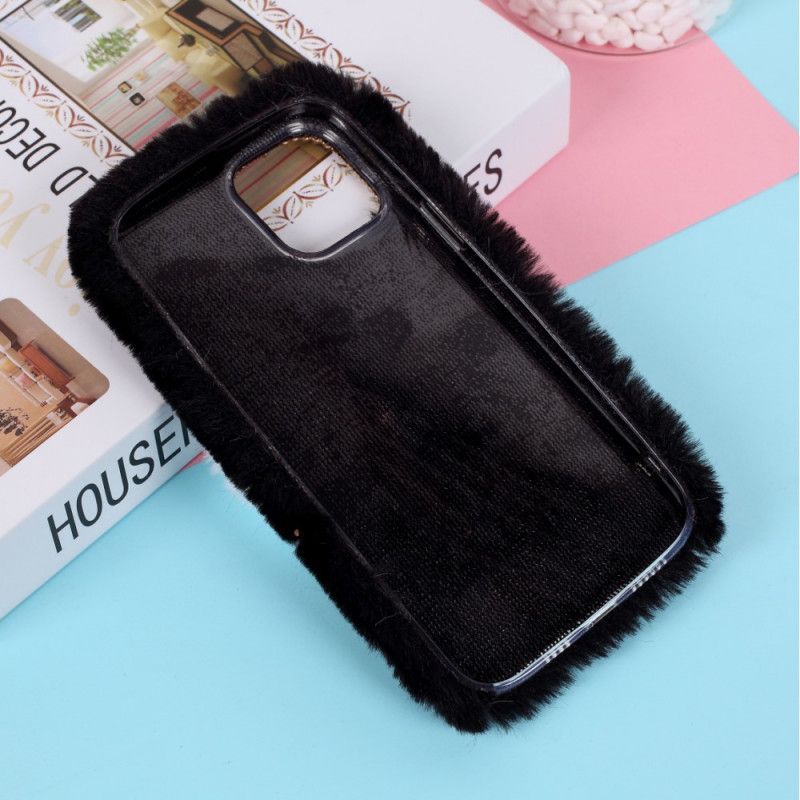 Hoesje voor iPhone 12 Mini Wit Zwart Hartbont