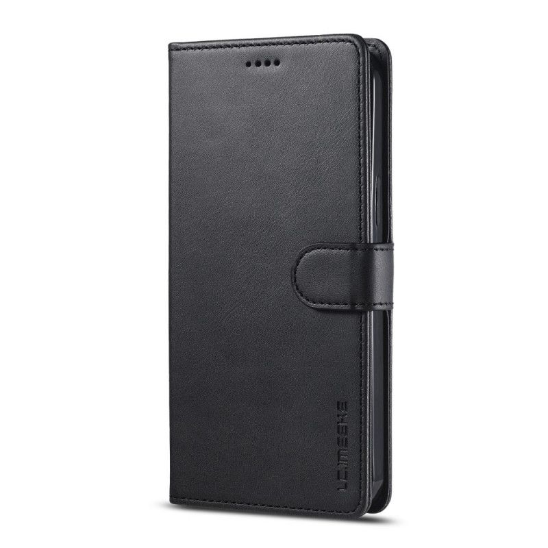 Leren Hoesje iPhone 12 Mini Grijs Zwart Lc.Imeeke Leereffect