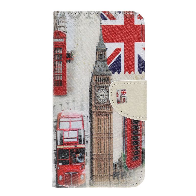 Leren Hoesje iPhone 12 Mini Telefoonhoesje Leven In Londen