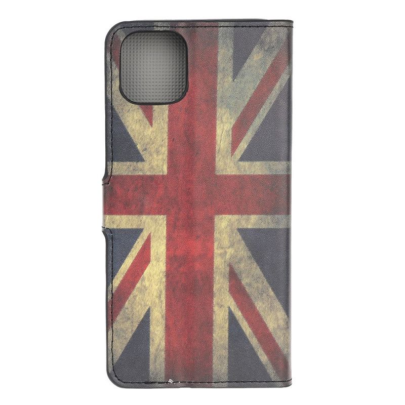 Leren Hoesje voor iPhone 12 Mini Engelse Vlag