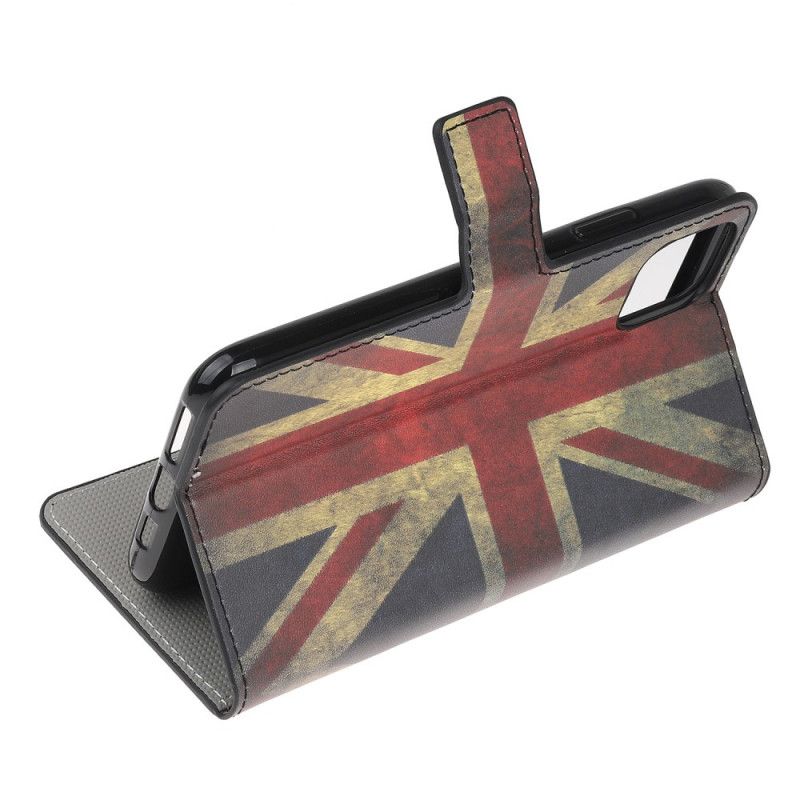 Leren Hoesje voor iPhone 12 Mini Engelse Vlag