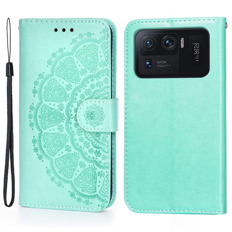 Flip Case Leren Xiaomi Mi 11 Ultra Mandala Koraal