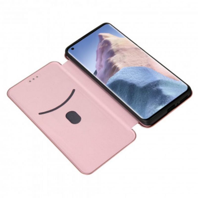 Folio-hoesje Xiaomi Mi 11 Ultra Koolstofvezel Met Steunring