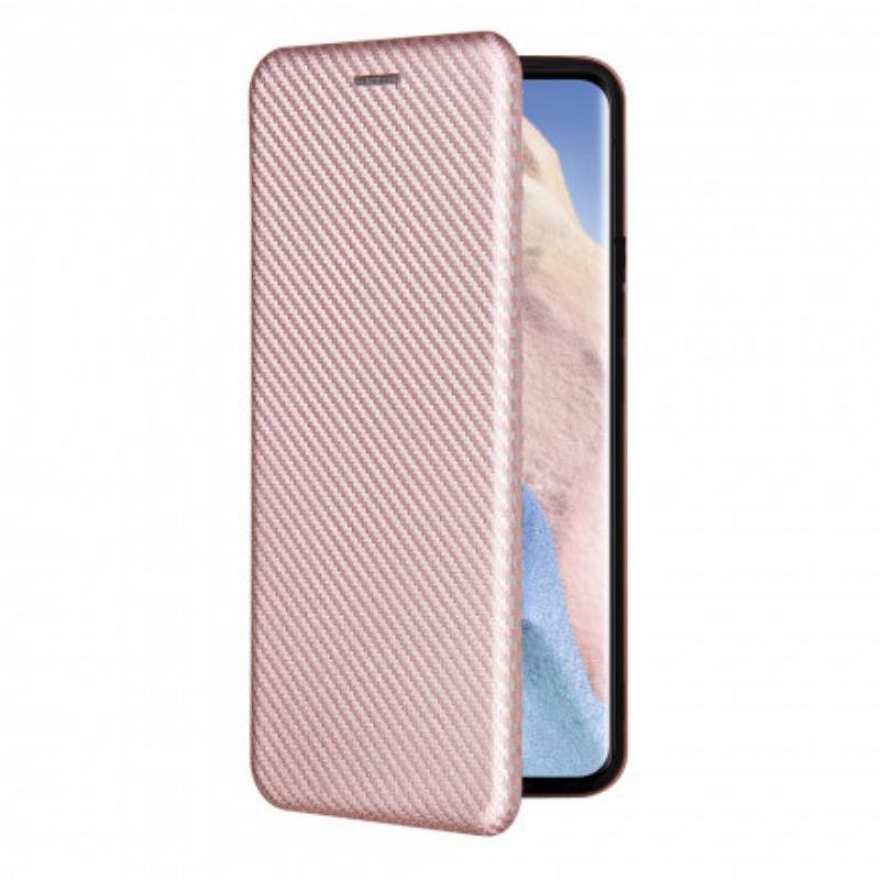 Folio-hoesje Xiaomi Mi 11 Ultra Koolstofvezel Met Steunring