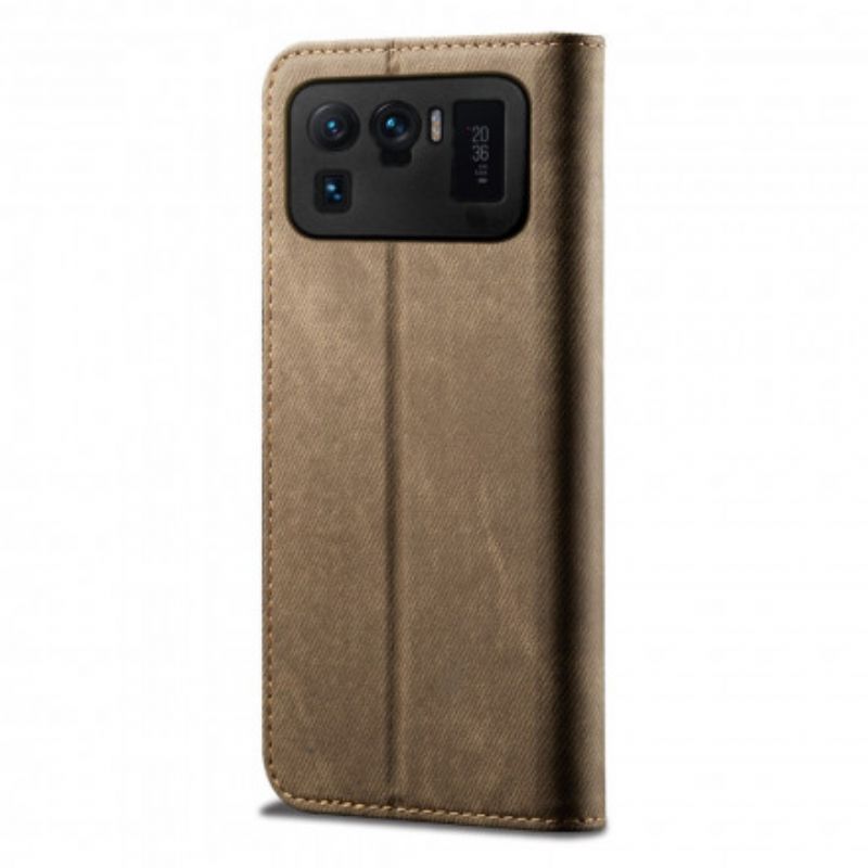 Folio-hoesje Xiaomi Mi 11 Ultra Kunstleer Jeanstextuur