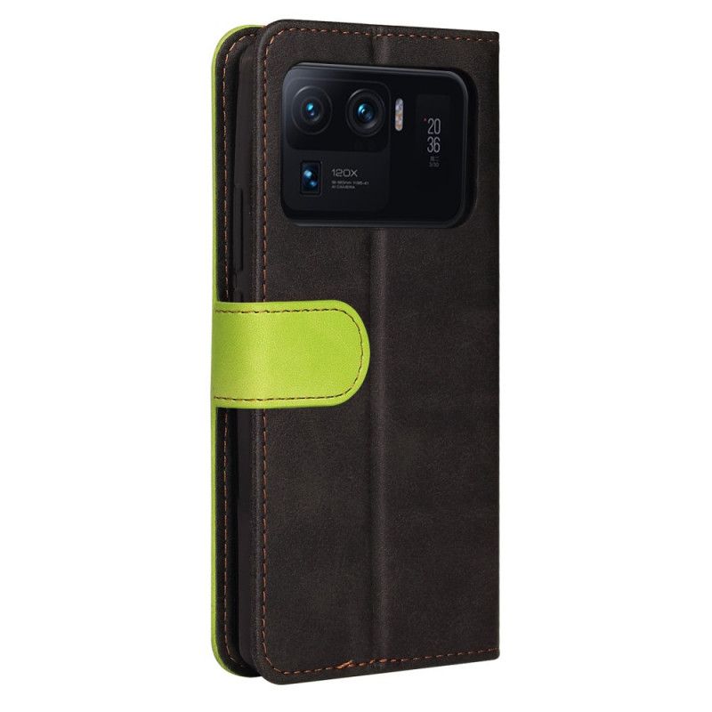 Folio-hoesje Xiaomi Mi 11 Ultra Telefoonhoesje Tweekleurig