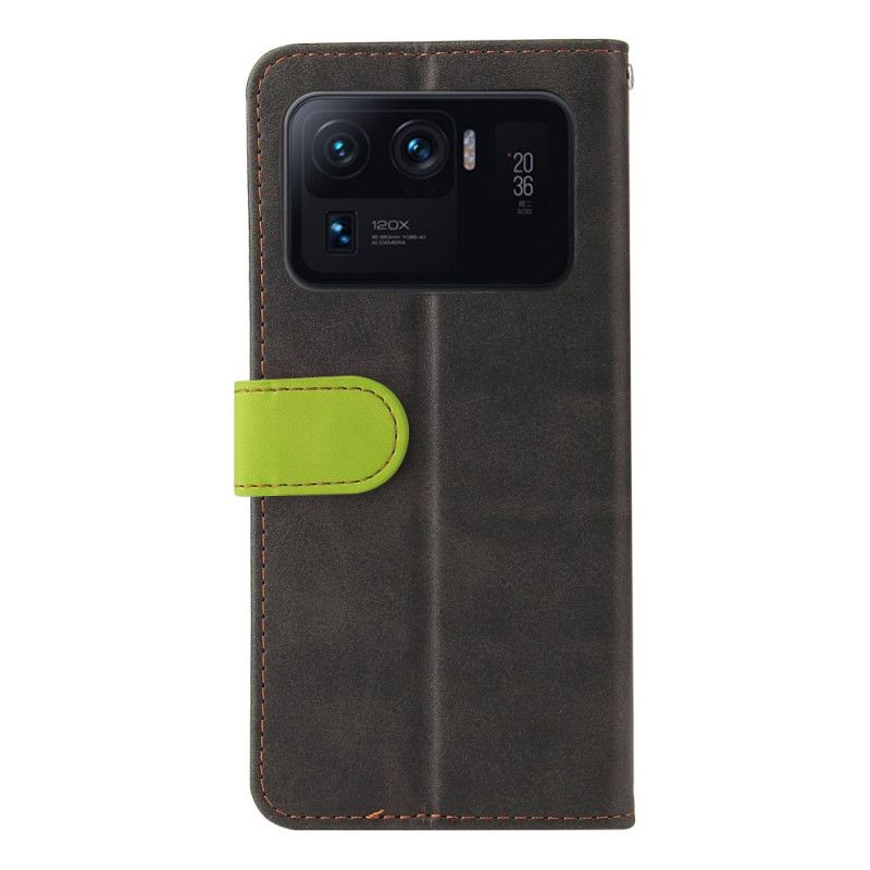 Folio-hoesje Xiaomi Mi 11 Ultra Telefoonhoesje Tweekleurig