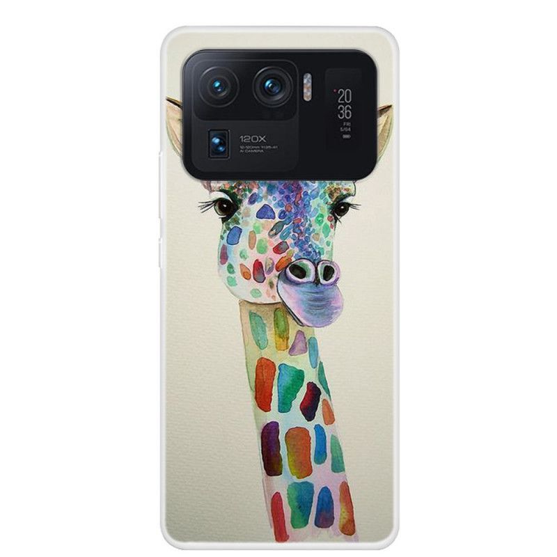 Hoesje Voor Xiaomi Mi 11 Ultra Kleurrijke Giraf