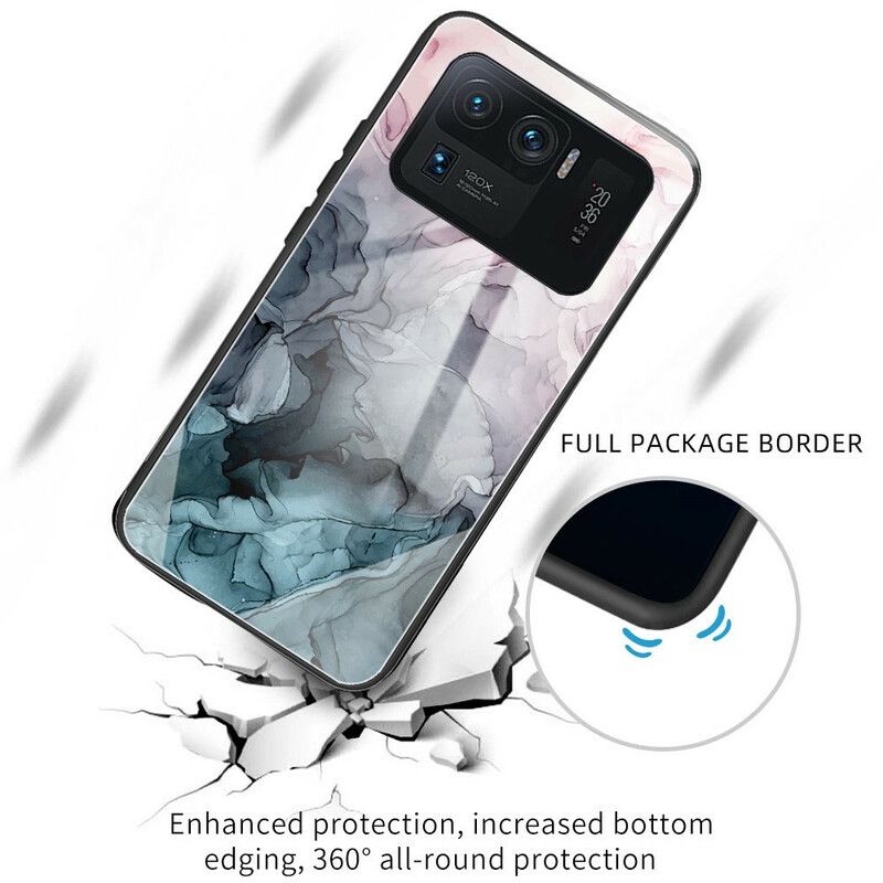 Hoesje Voor Xiaomi Mi 11 Ultra Marmer Gehard Glas
