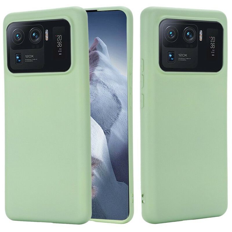 Hoesje Voor Xiaomi Mi 11 Ultra Vloeibare Siliconen Met Lanyard