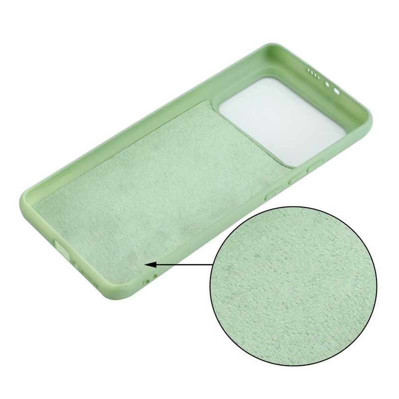 Hoesje Voor Xiaomi Mi 11 Ultra Vloeibare Siliconen Met Lanyard