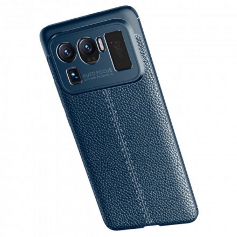 Hoesje Xiaomi Mi 11 Ultra Dubbellijnig Litchi-leereffect