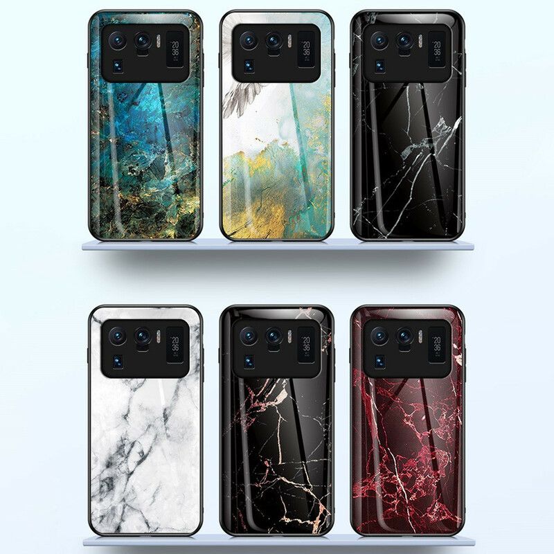 Hoesje Xiaomi Mi 11 Ultra Marmerkleuren Gehard Glas