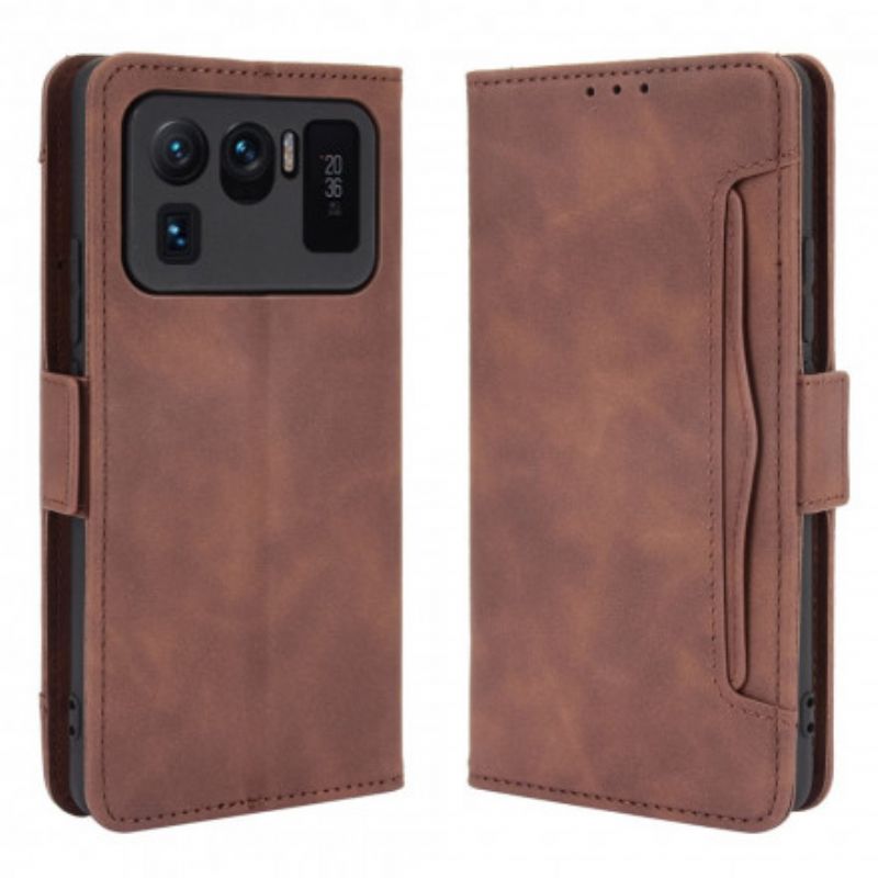 Leren Hoesje Xiaomi Mi 11 Ultra Eersteklas Multikaart Bescherming Hoesje