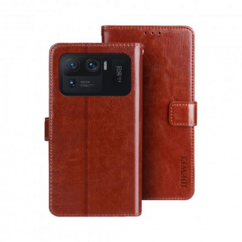 Leren Hoesje Xiaomi Mi 11 Ultra Imitatieleer Idewei Bescherming Hoesje