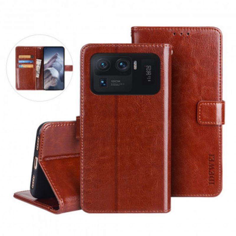 Leren Hoesje Xiaomi Mi 11 Ultra Imitatieleer Idewei Bescherming Hoesje