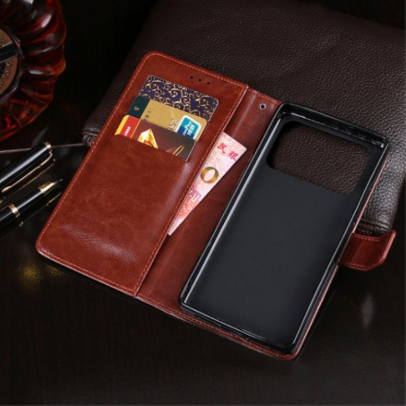 Leren Hoesje Xiaomi Mi 11 Ultra Imitatieleer Idewei Bescherming Hoesje