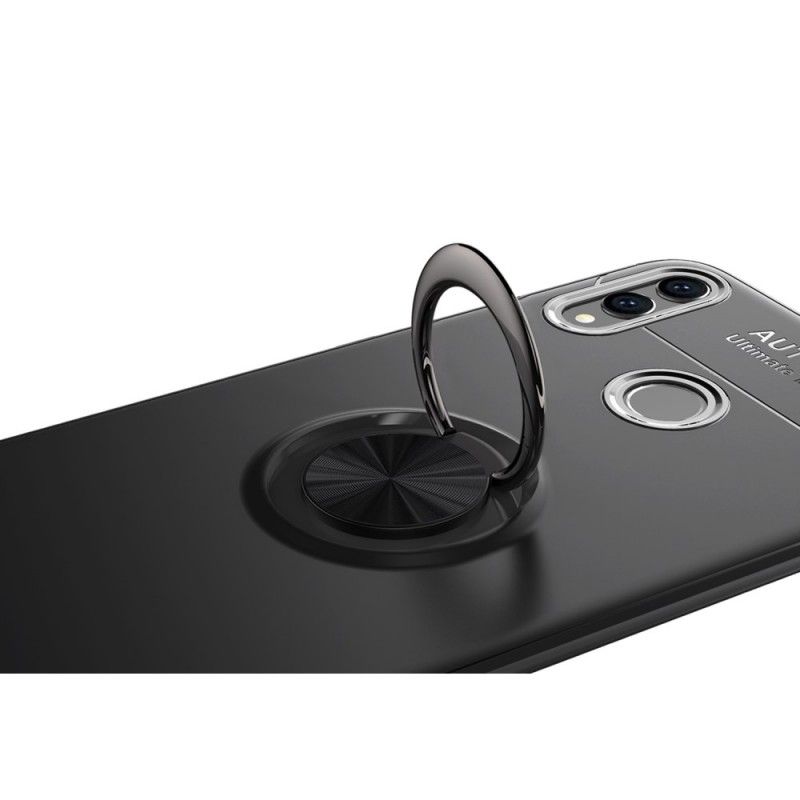 Cover Hoesje Honor 8X Rood Zwart Telefoonhoesje Ultramagnetische Ring