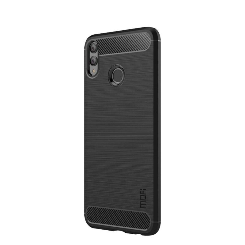 Hoesje Honor 8X Grijs Zwart Geborsteld Koolstofvezel
