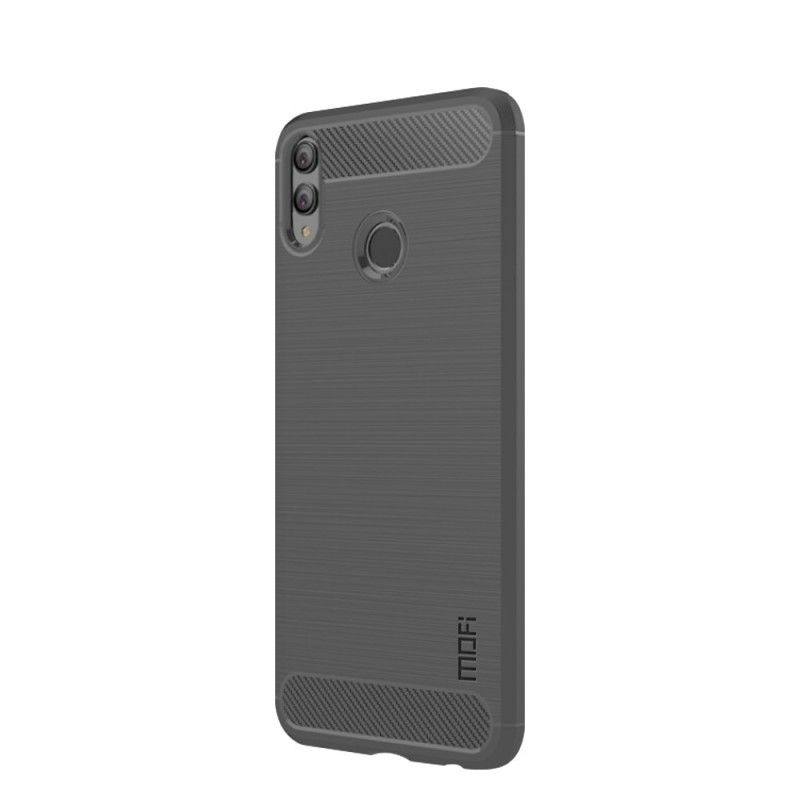 Hoesje Honor 8X Grijs Zwart Geborsteld Koolstofvezel