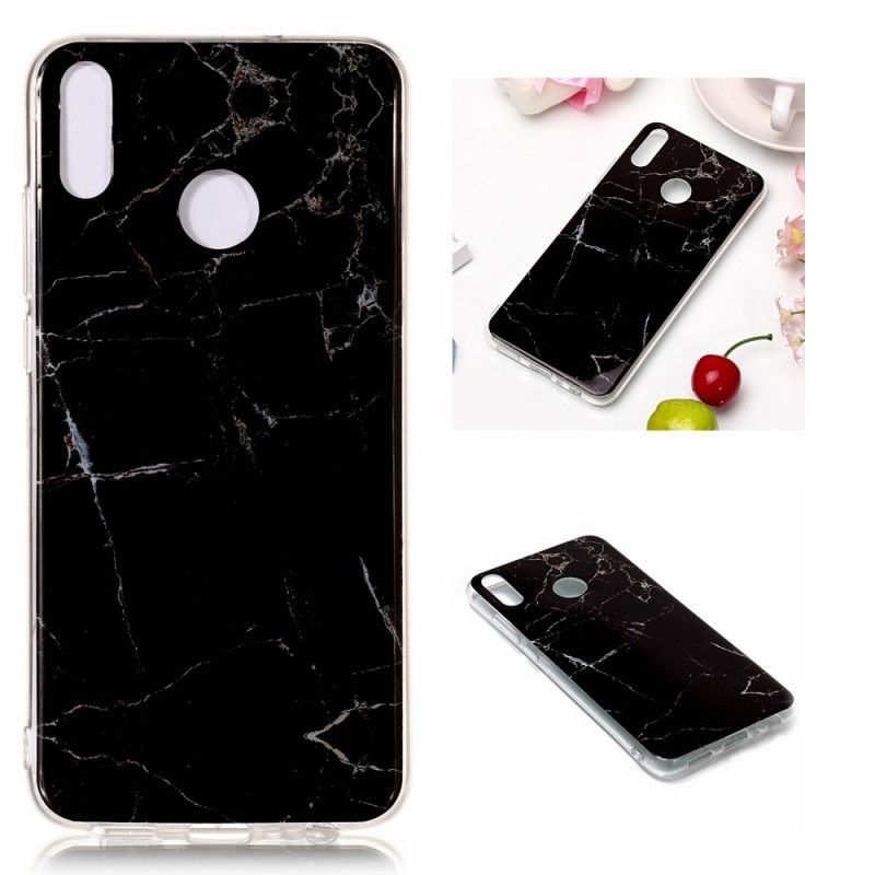 Hoesje Honor 8X Wit Zwart Zeldzaam Marmer