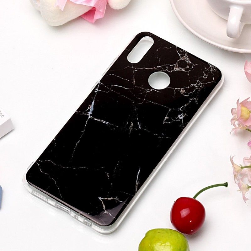 Hoesje Honor 8X Wit Zwart Zeldzaam Marmer