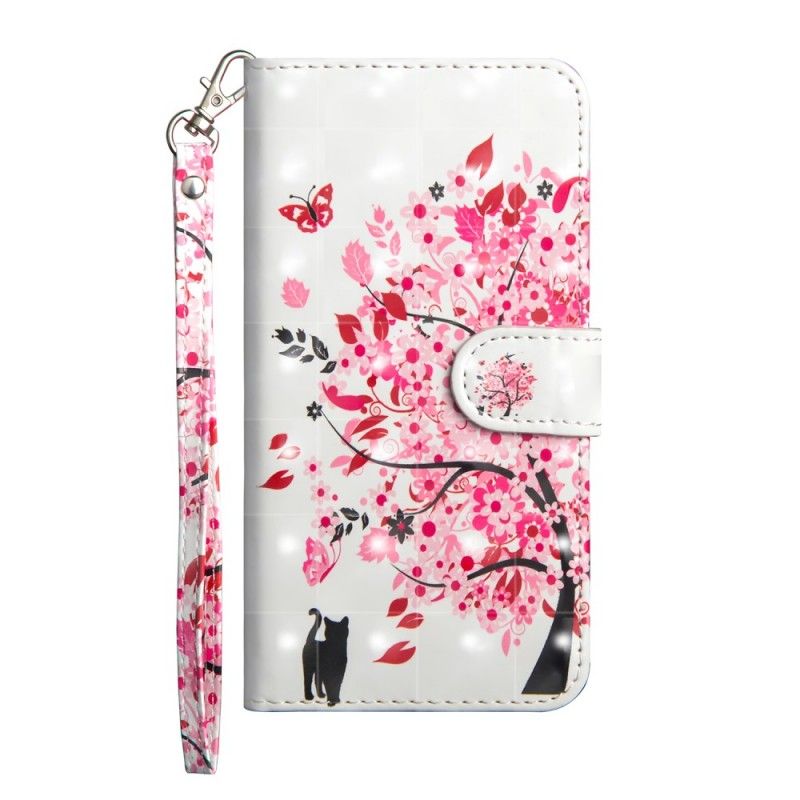 Leren Hoesje Honor 8X Roze Boom