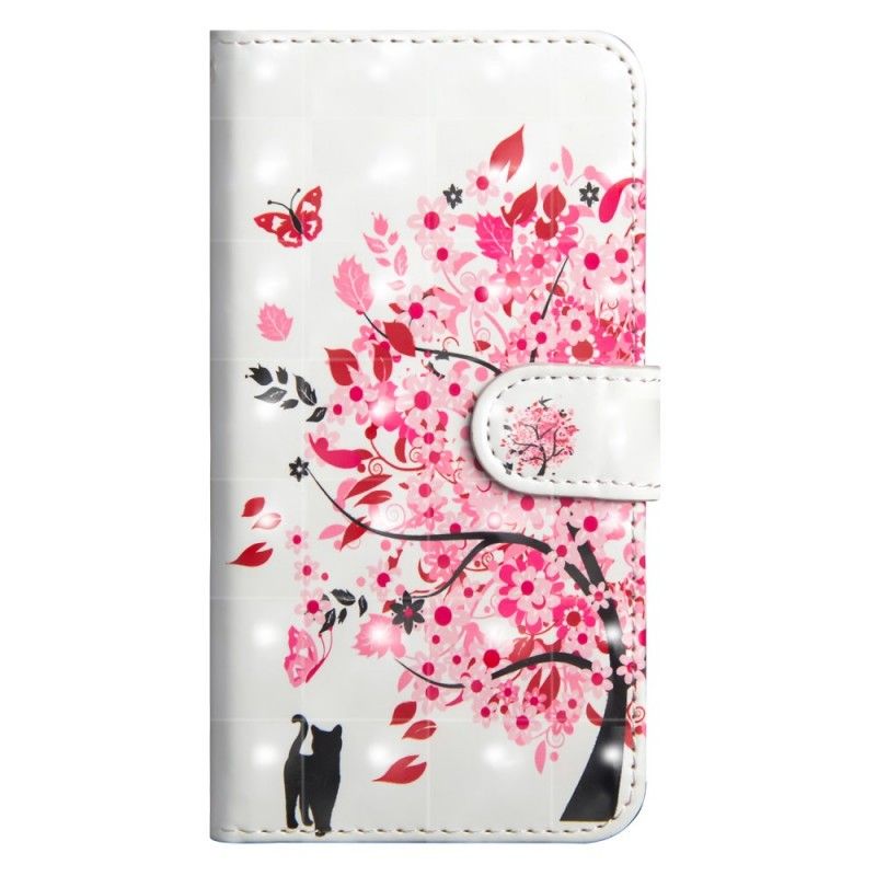 Leren Hoesje Honor 8X Roze Boom