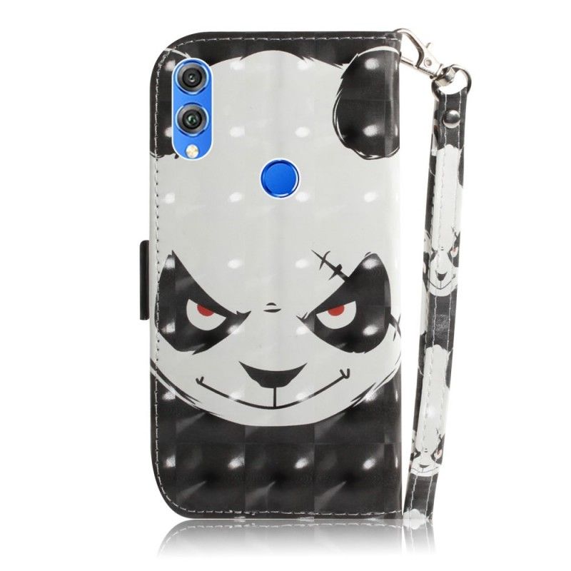 Leren Hoesje voor Honor 8X Boze Panda Met String