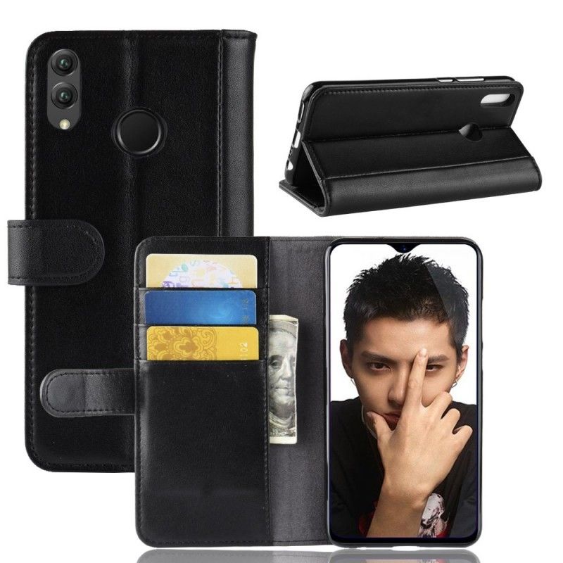 Leren Hoesje voor Honor 8X Bruin Zwart Splitleer