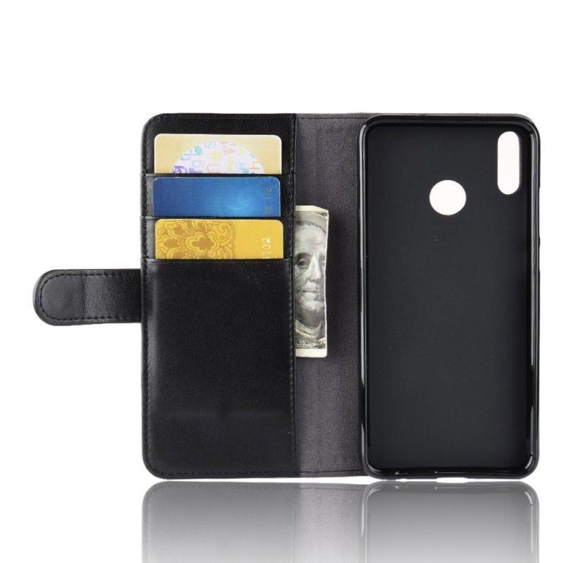 Leren Hoesje voor Honor 8X Bruin Zwart Splitleer
