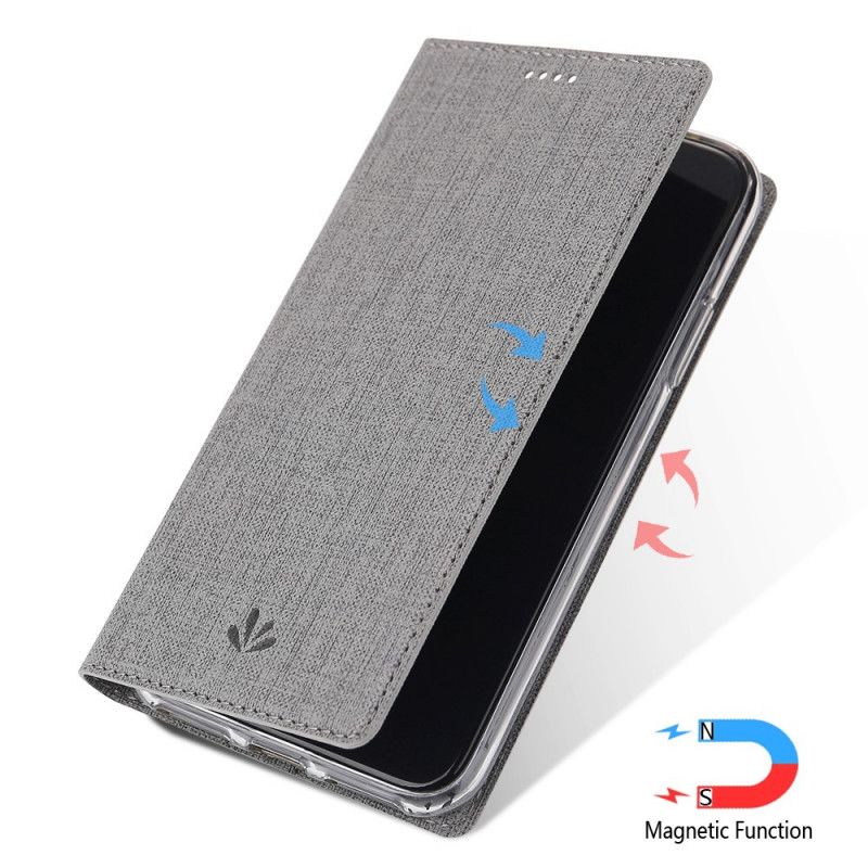 Folio-hoesje OnePlus 7T Grijs Zwart Getextureerde Vili Dmx