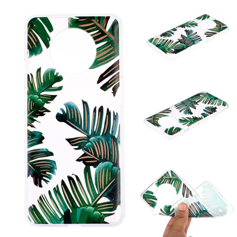Hoesje OnePlus 7T Transparant Groen Blad
