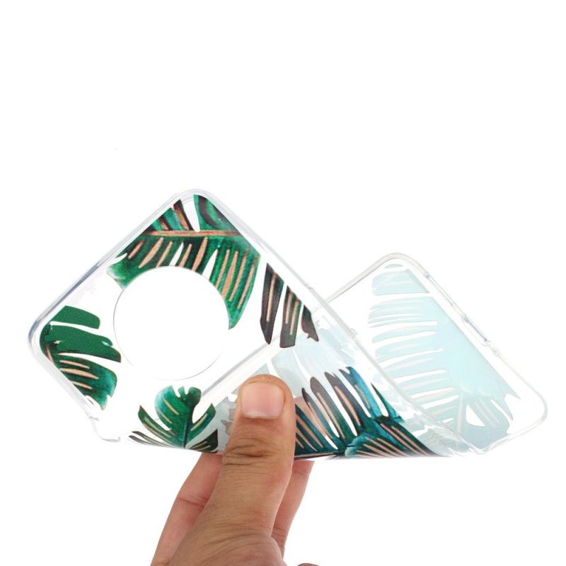 Hoesje OnePlus 7T Transparant Groen Blad