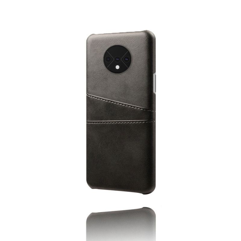 Hoesje voor OnePlus 7T Grijs Zwart Kaarthouder