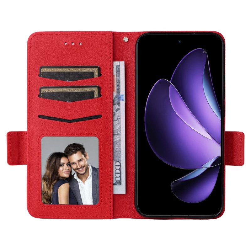 Bescherming Hoesje Oppo Reno 13 5g Lychee Kunstleren Bandje