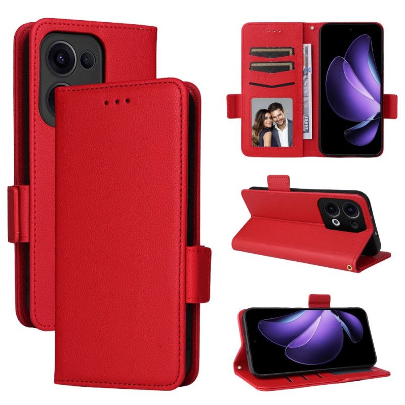 Bescherming Hoesje Oppo Reno 13 5g Lychee Kunstleren Bandje