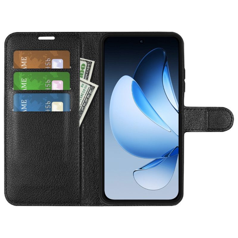 Folio-hoesje Oppo Reno 13 5g Telefoonhoesje Klassiek Lychee Kunstleer