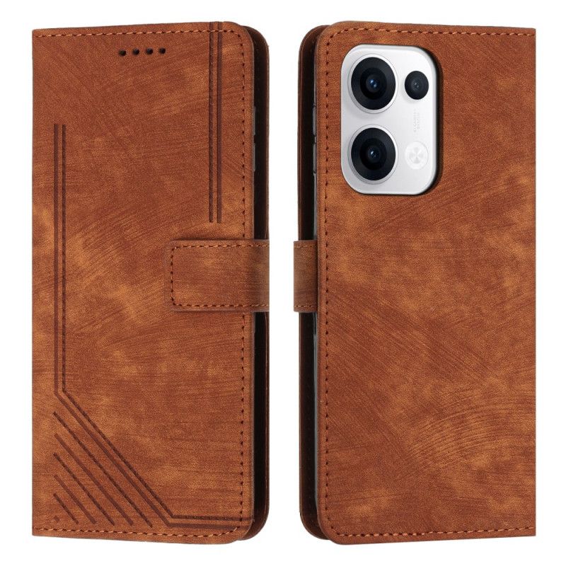 Leren Hoesje Oppo Reno 13 5g Retro Stijl Bescherming Hoesje