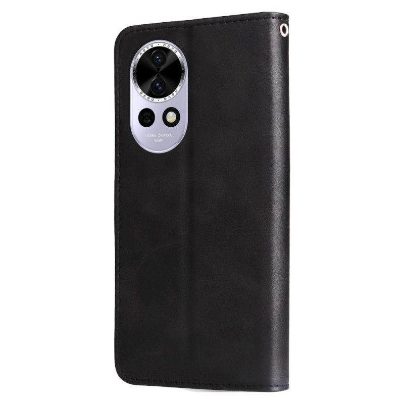 Leren Hoesje Huawei Nova 13 Etui Met Rits Bescherming Hoesje