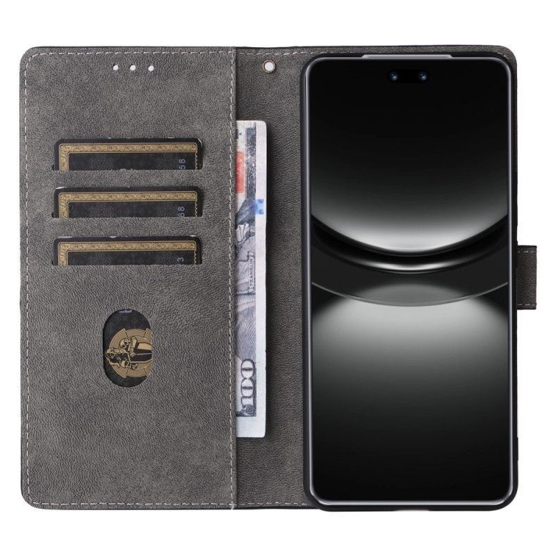 Leren Hoesje Huawei Nova 13 Rfid-portemonnee Met Suède-effect