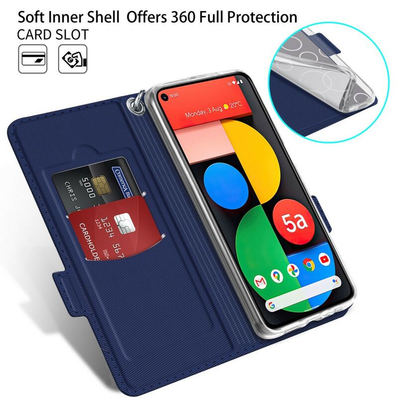 Folio-hoesje Google Pixel 5a 5g Telefoonhoesje Bicolor Baiyu-serie