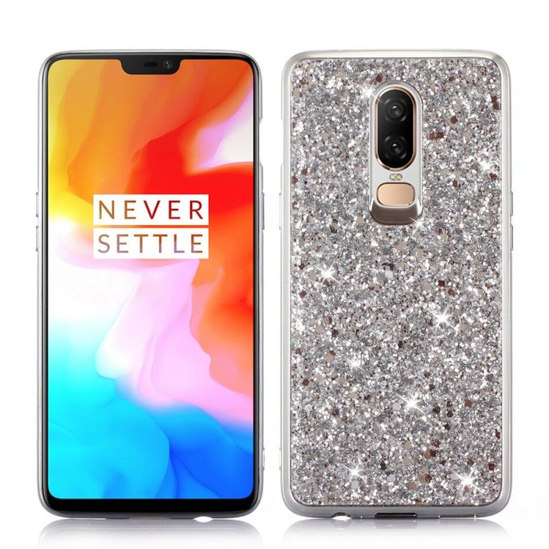 Case Hoesje OnePlus 6 Rood Zwart Telefoonhoesje Ik Ben Glitter