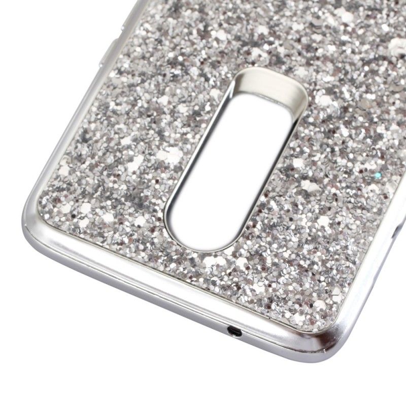 Case Hoesje OnePlus 6 Rood Zwart Telefoonhoesje Ik Ben Glitter