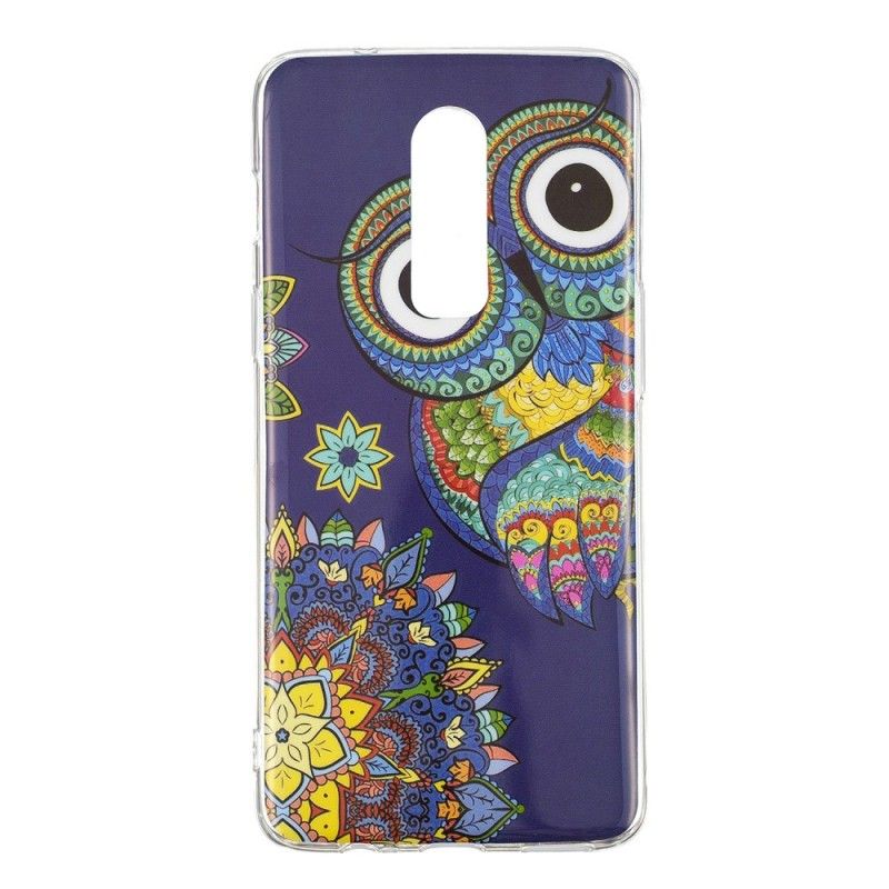 Hoesje OnePlus 6 Fluorescerende Mandala-Uil