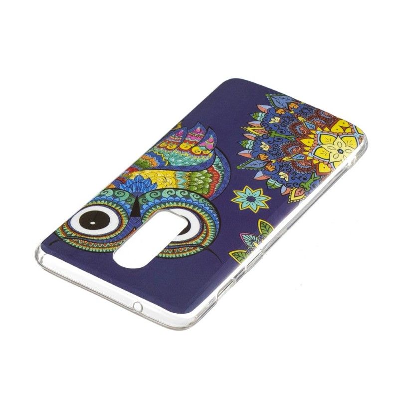 Hoesje OnePlus 6 Fluorescerende Mandala-Uil