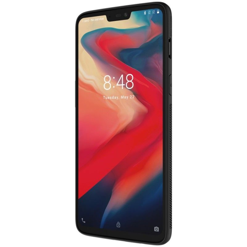 Hoesje voor OnePlus 6 Nillkin Kunstvezel En Magneetfolie
